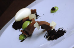Pliable Ganache with Avocado, Lime, and Licorice. Pastry Chef: Alex Stupak